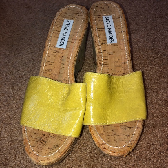 steve madden sandals yellow